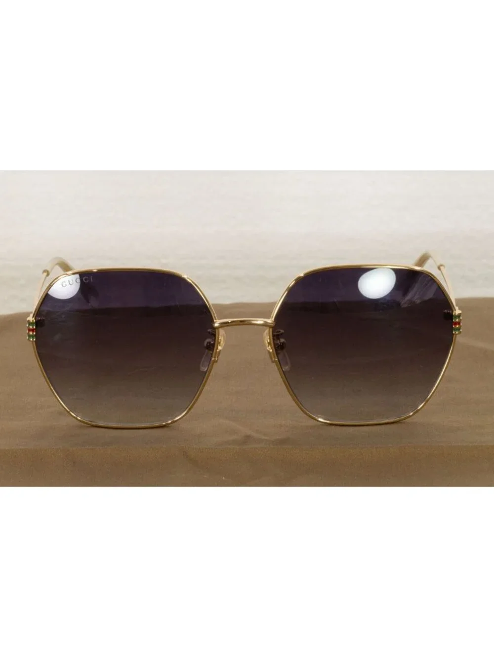 Gucci GG1285SA-001 Women's Gold Frame / Gray Gradient Lens Sunglasses